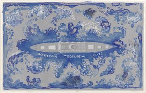 Ontwerp voor een vignet voor de Koninklijke Paketvaart Maatschappij door Carel Adolph Lion Cachet