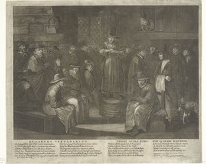 Quaakersvergadering door Carel Allard