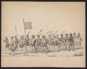 Maskerade van de Utrechtse studenten, 1846 (plaat 22) door Carel Christiaan Antony Last