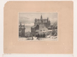 Wintergezicht door Carel Christiaan Antony Last