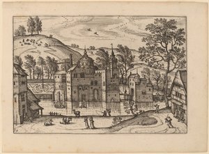 Kasteel met een Gracht door Carel Collaert