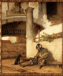 De slapende schildwacht door Carel Fabritius