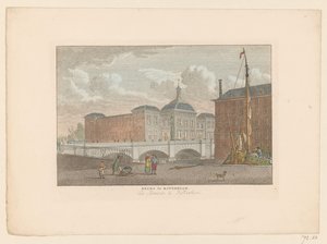 Gezicht op de Beurs in Rotterdam door Carel Frederik Bendorp (I)