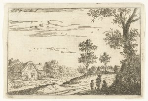Landschap met boerderij door Carel Frederik Bendorp (I)