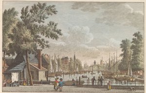 Leuvehaven te Rotterdam, ca. 1790 door Carel Frederik Bendorp (I)