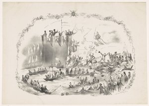 Spotprent op de plannen van Thorbecke om de Utrechtse Hogeschool op te heffen, 1863