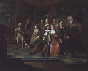 Carnavalscène door Carel Jacob Crec
