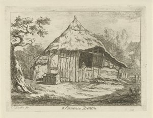 Boerenschuur met open bovendeur