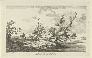 Ruiter in een landschap