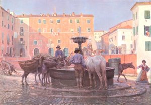 Bij de fontein in Genzano