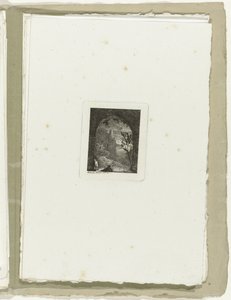 Man met lans in een doorgang door Carl August Lebschee