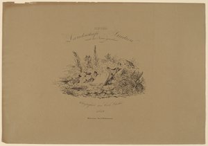Zes landschapstudies naar de natuur door Carl August Lebschee