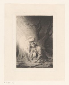 Christus getroost door een engel in de hof van Getsemane door Carl Bloch