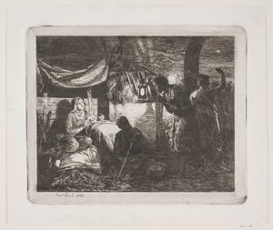 Aanbidding der Herders door Carl Bloch
