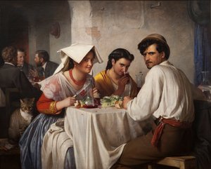 In een Romeinse Osteria door Carl Bloch
