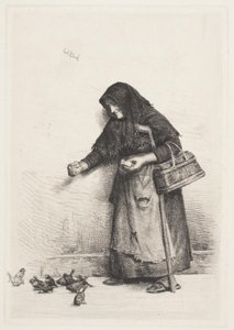 De vrouw met de mussen door Carl Bloch