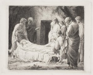 Graflegging van Christus door Carl Bloch
