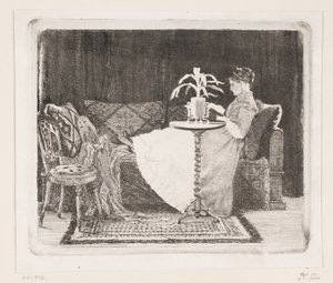 Lezende dame door Carl Bloch