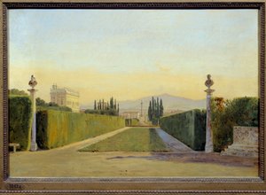 De tuinen van Villa Albani door Carl Christian Constantin Hansen