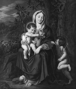 Maagd Maria met het Christuskind en de kleine Johannes