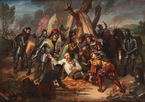 Maurice, keurvorst van Saksen bij de slag van Sievershausen, 1553, 1837 door Carl Christian Vogel von Vogelstein