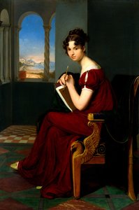 Jonge dame met tekenmaterialen, 1816