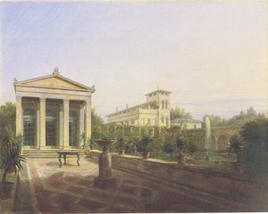 het tuinhuis van Charlottenhof in Potsdam door Carl Daniel Freydanck