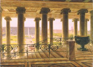 uitzicht vanaf het nieuwe museum op de lusthof en het koninklijk paleis in Berlijn