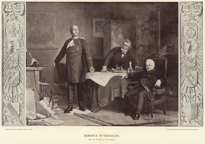 Bismarck in Versailles door Carl Ernst Ludwig Wagner