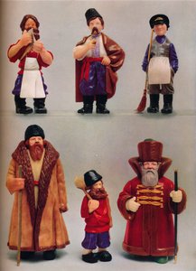 Russische nationale types door Carl Fabergé