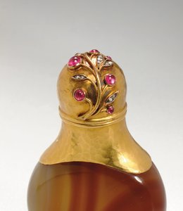 Parfumfles, meesterteken van Erik Kollin, St. Petersburg door Carl Fabergé
