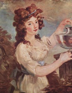 Portret van een jonge dame met een goudvis