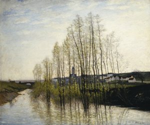 Rivierlandschap, Champagne