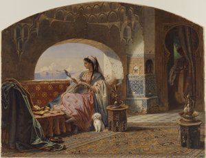 Schoonheid met een tamboerijn door Carl Friedrich Heinrich Werner