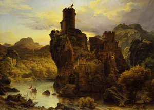 Ridderburcht door Carl Friedrich Lessing