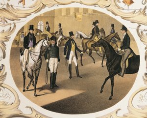Oostenrijk, Wenen, Rijschool door Carl Kunz en Johann Geiger, kleurenlithografie