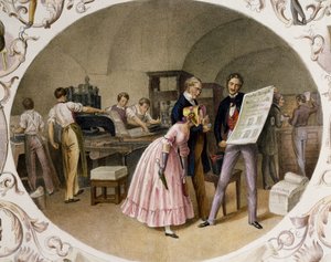 Interieur van drukkerij
