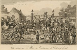De Aankomst, of, Westelijke Ingang naar Cockney Land door Carl Georg Adolph Hasenpflug