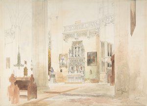 Interieur van de Sint-Severinuskerk in Erfurt door Carl Georg Anton Graeb