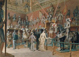 Wapenarsenaal I van de Ambras Collectie door Carl Goebel der Jüngere