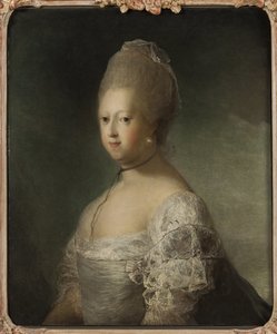 Portret van Caroline Mathilde van Groot-Brittannië, koningin van Denemarken