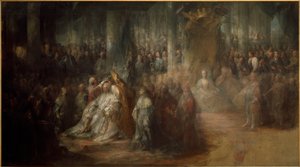 Zweeds: Kroning van Gustav III. Onvoltooid
 De kroning van koning Gustav III van Zweden. Onvoltooid