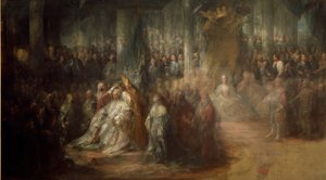 De Kroning van Koning Gustav III van Zweden (1746-92)