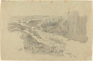 Een Pad door Velden bij Leipzig door Carl Gustav Carus