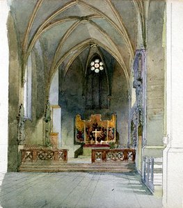 Een kerkinterieur door Carl Haag