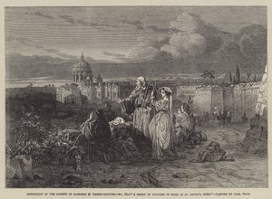 Een groep pelgrims in zicht van St. Pieter, Rome door Carl Haag