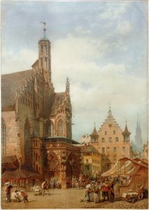 De Frauenkirche in Neurenberg door Carl Haag