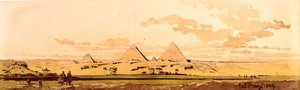 De Piramides van Gizeh, 1859 door Carl Haag
