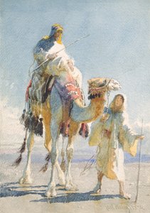 De sjeik en zijn gids, 1874 door Carl Haag