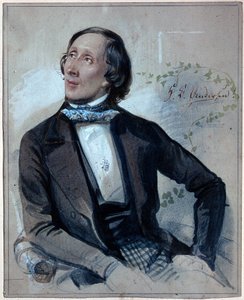 Portret van Hans Christian Andersen door Carl Hartmann